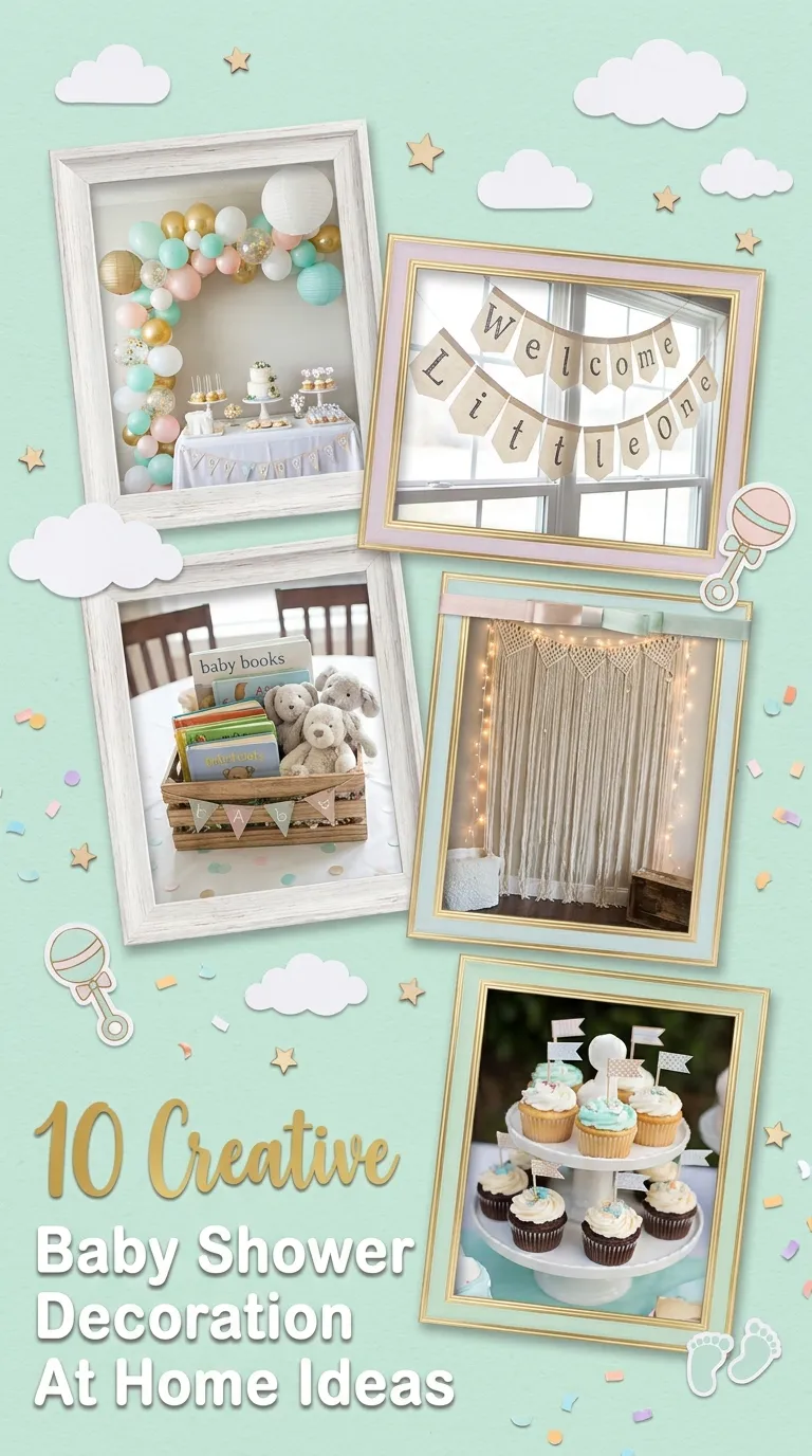 10 Creative Baby Shower Decoration At Home Ideas 