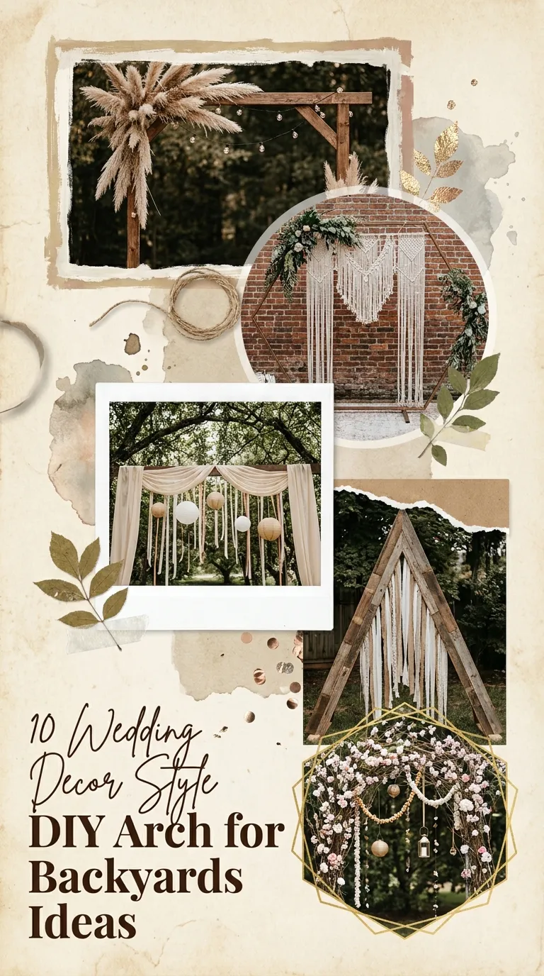 10 Wedding Decor Style DIY Arch for Backyards Ideas