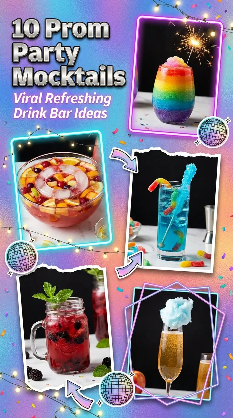 10 Prom Party Mocktails Viral Refreshing Drink Bar Ideas