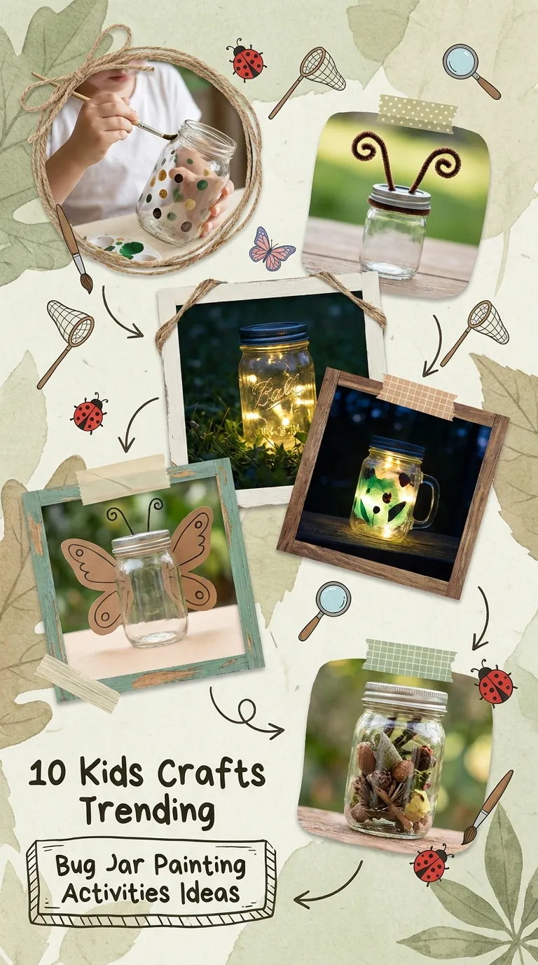 10 Kids Crafts Trending Bug Jar Painting Activities Ideas