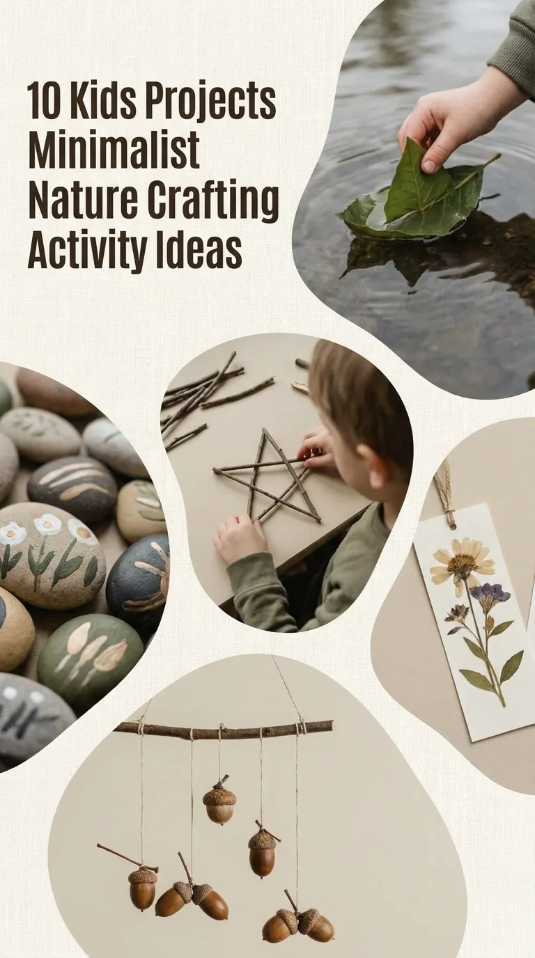 10 Kids Projects Minimalist Nature Crafting Activity Ideas