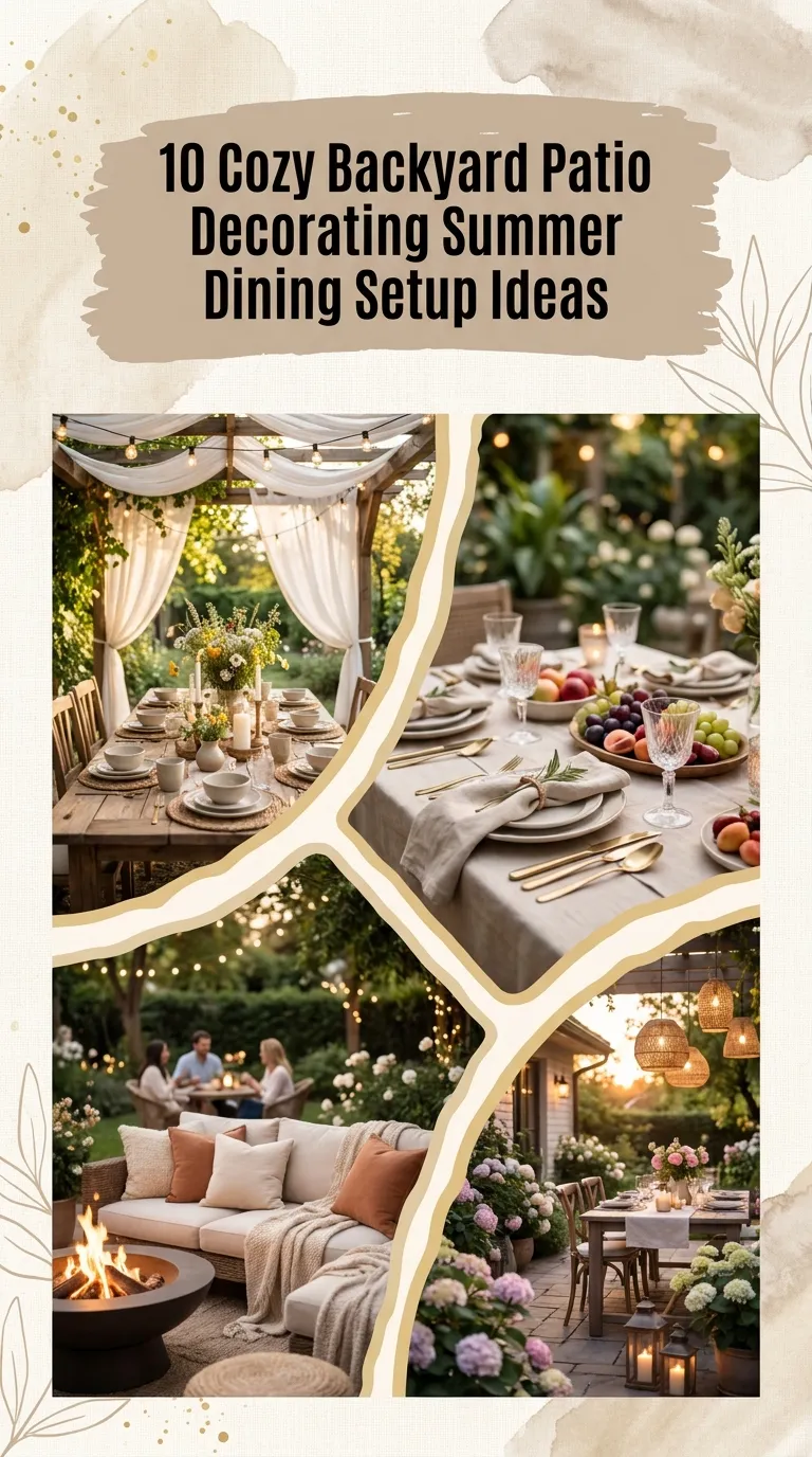 10 Cozy Backyard Patio Decorating Summer Dining Setup Ideas