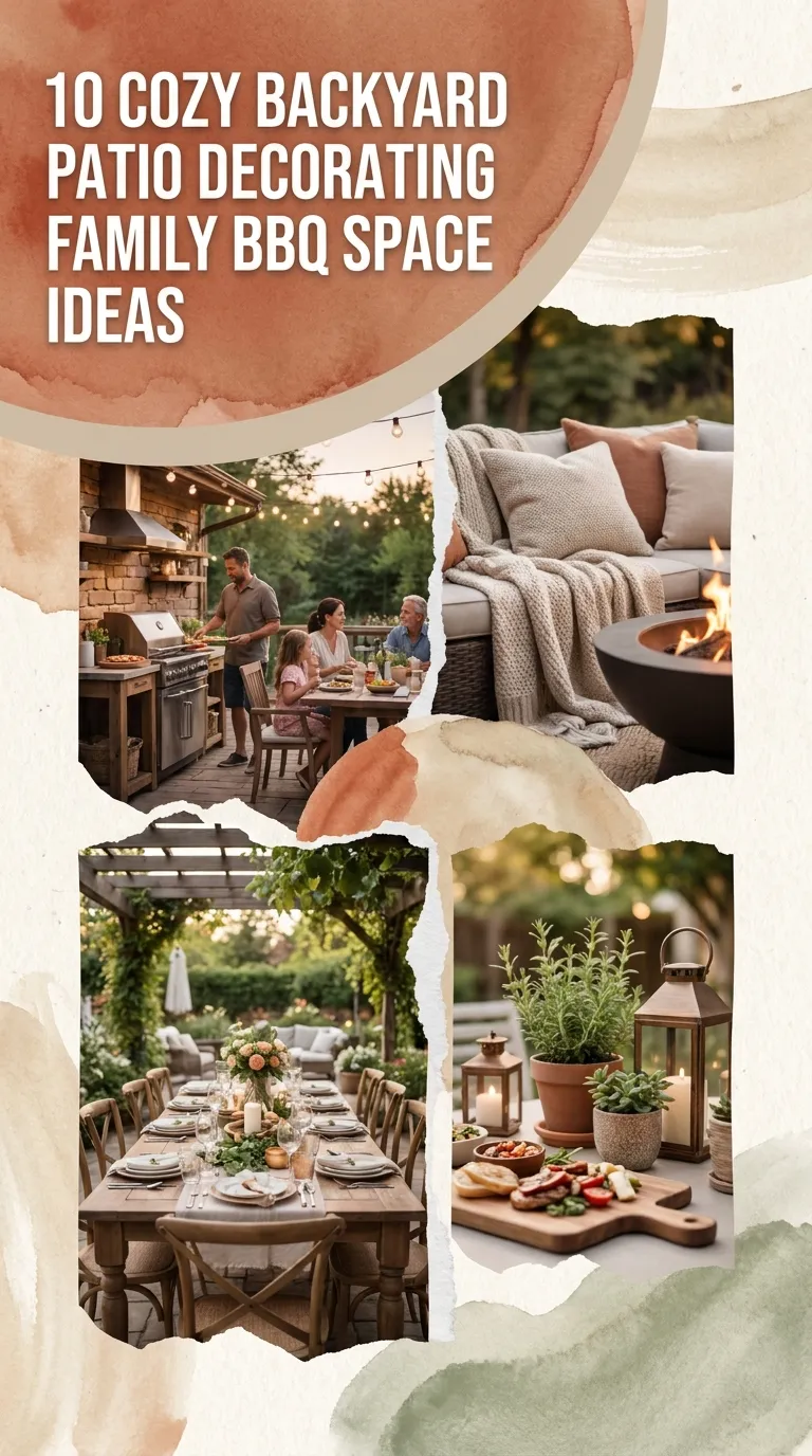 10 Cozy Backyard Patio Decorating Family BBQ Space Ideas
