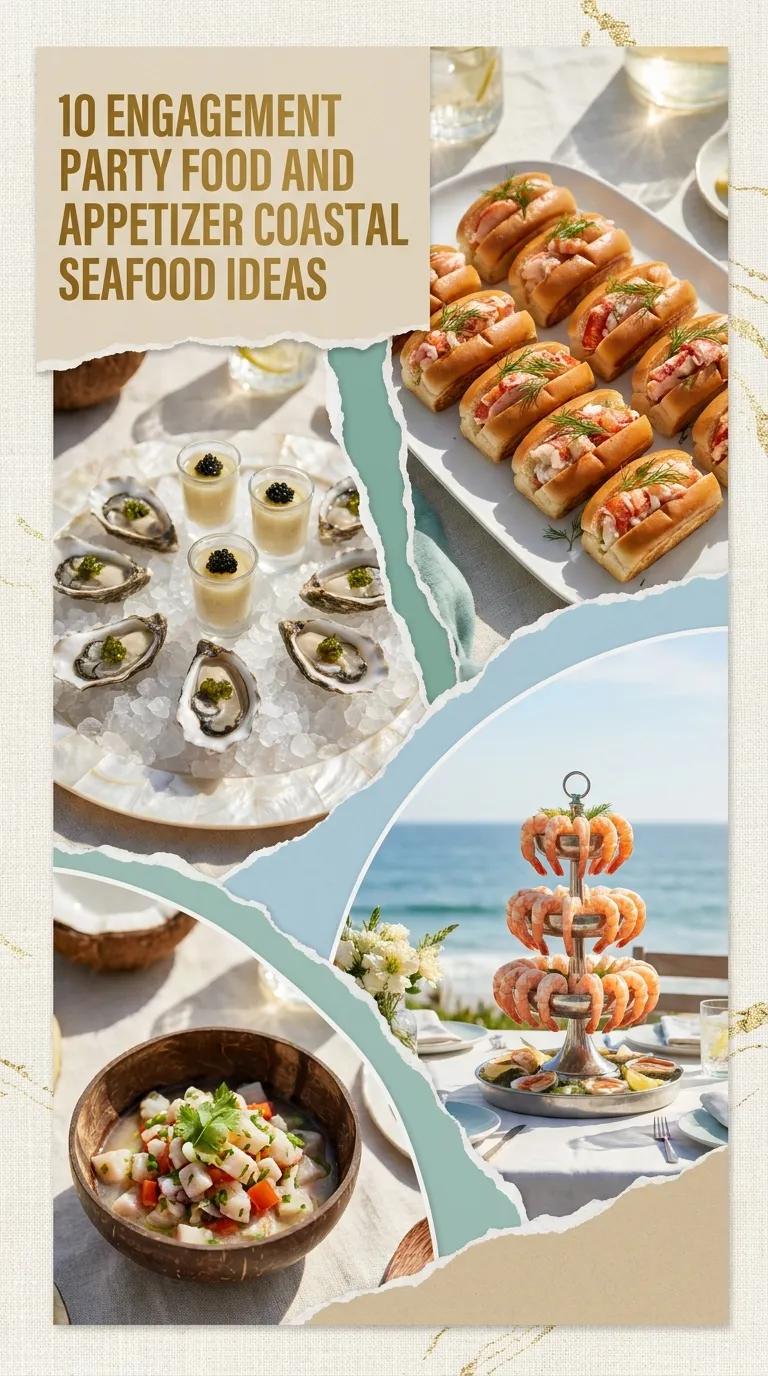 10 Engagement Party Food and Appetizer Coastal Seafood Ideas