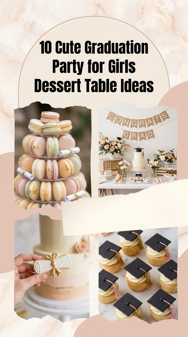 10 Cute Graduation Party for Girls Dessert Table Ideas