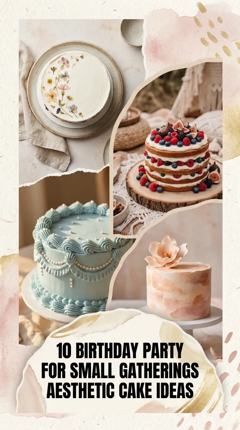  10 Birthday Party for Small Gatherings Aesthetic Cake Ideas 