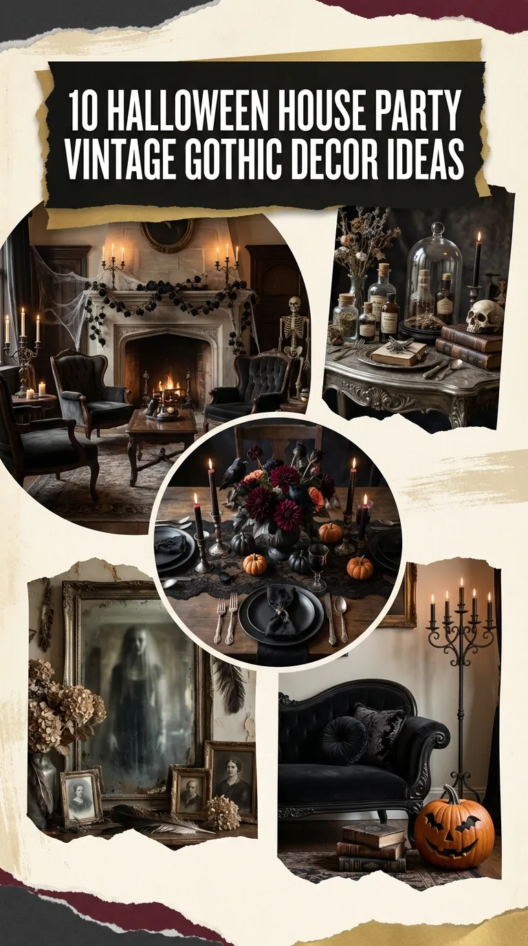10 Halloween House Party Vintage Gothic Decor Ideas 