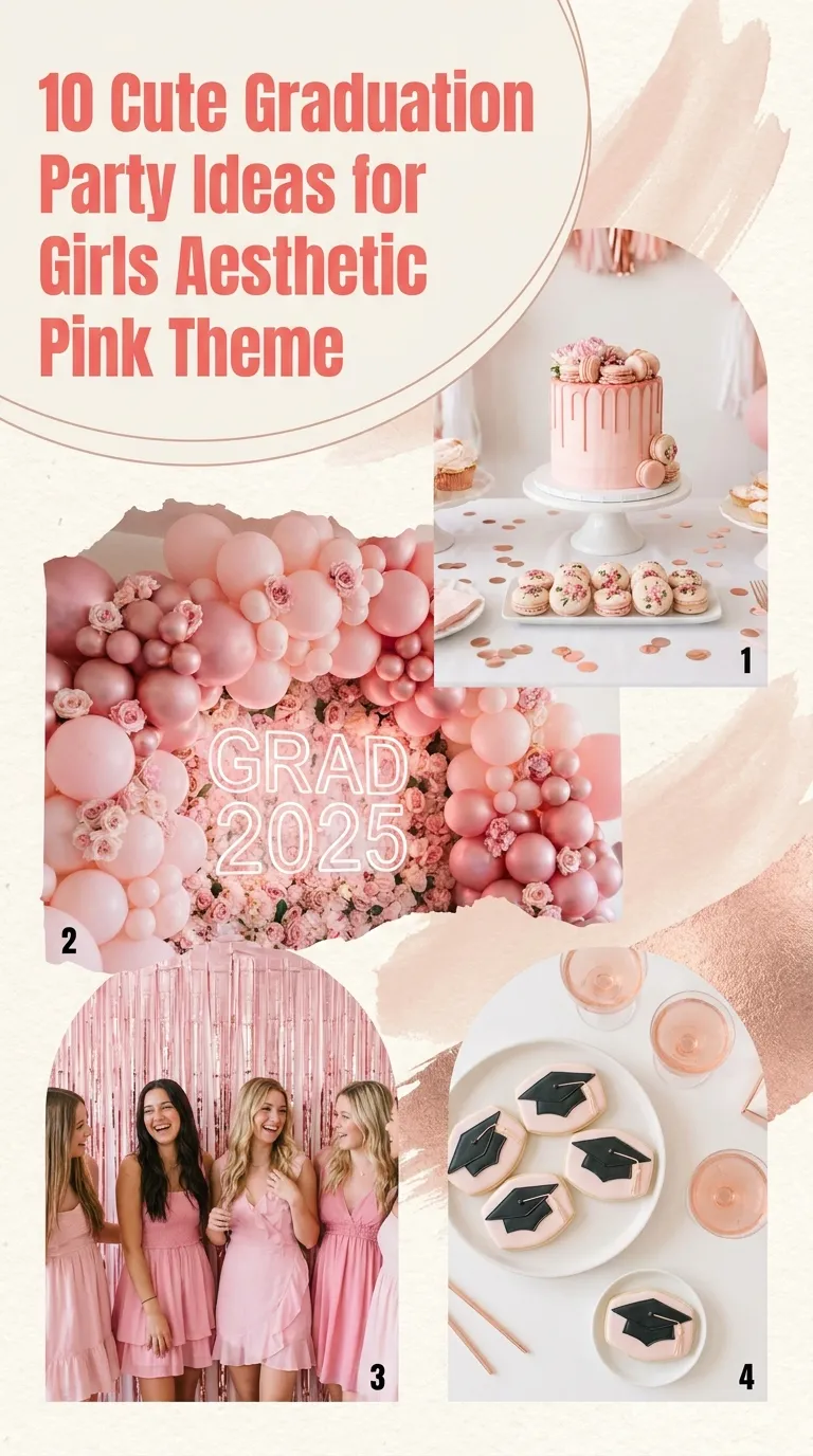 10 Cute Graduation Party Ideas for Girls Aesthetic Pink Theme